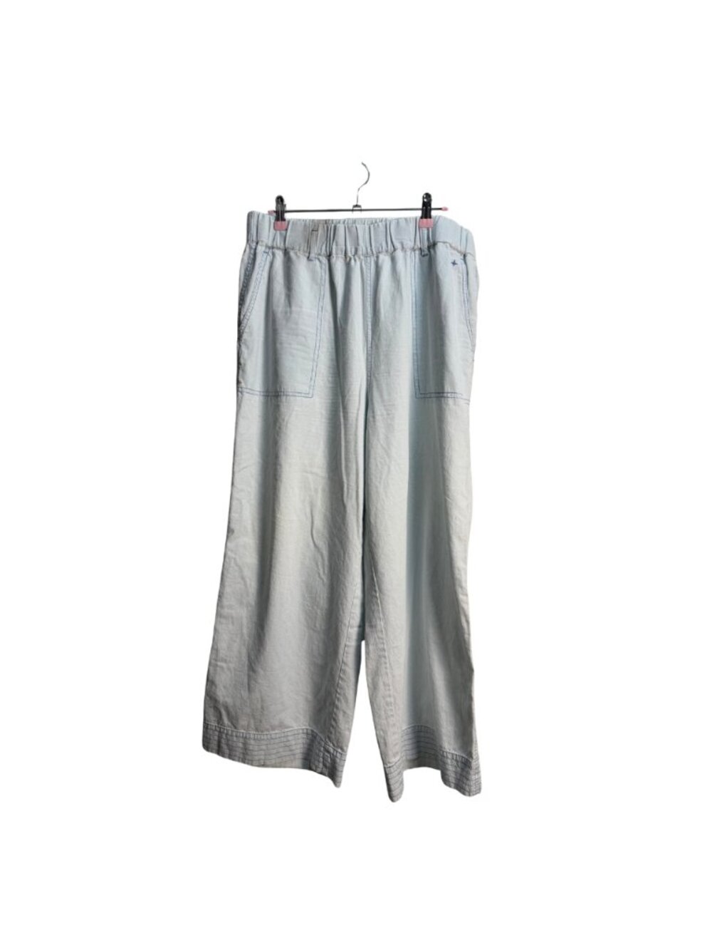 Voyageur by MERSEA Light Blue Wide Leg Pull-On Pants with Pockets